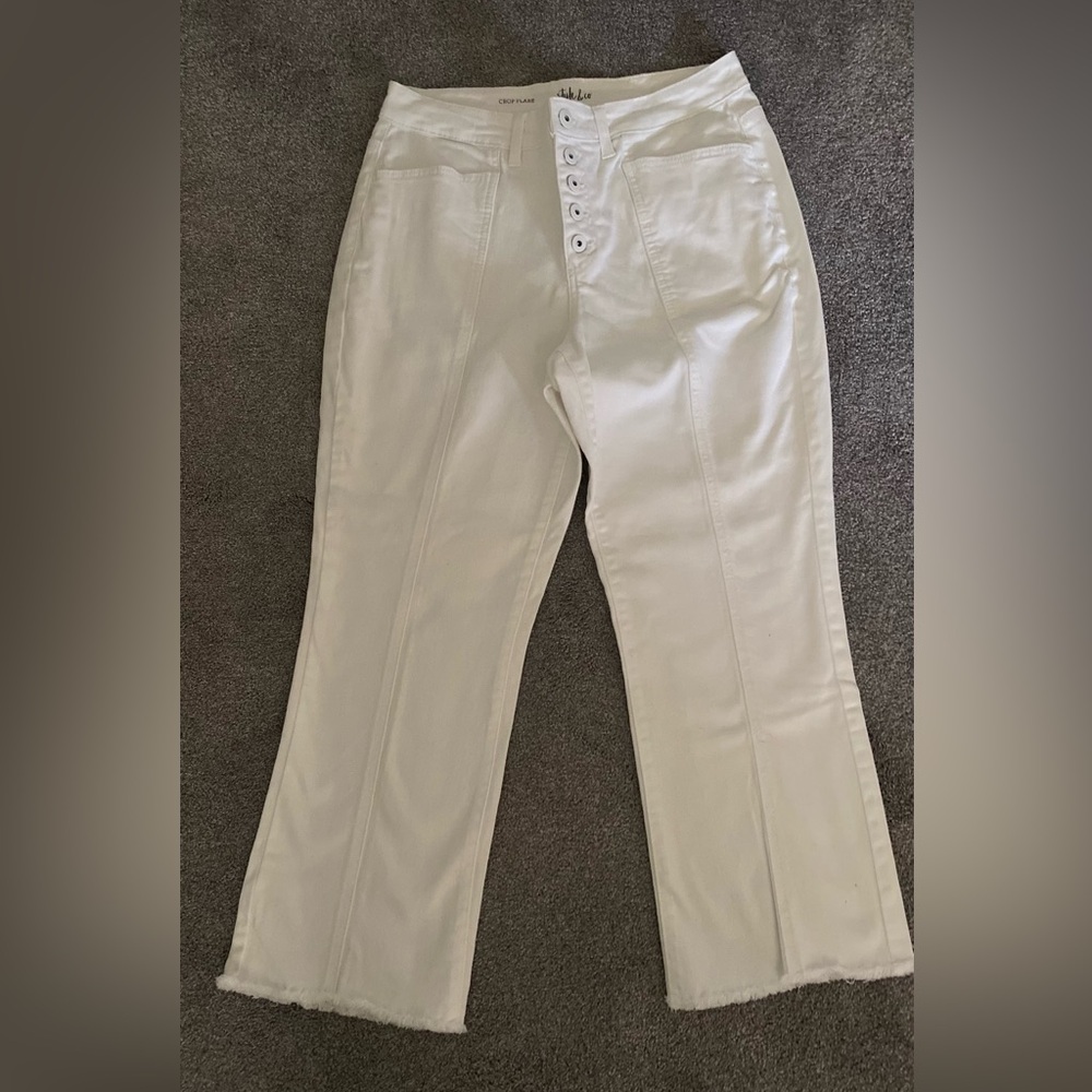 Style & Co White Flare Wide Leg Jeans